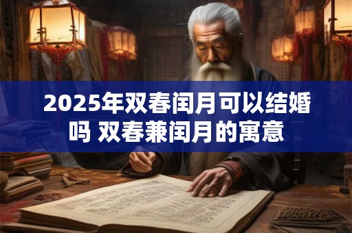 2026年双春闰月可以结婚吗 双春兼闰月的寓意