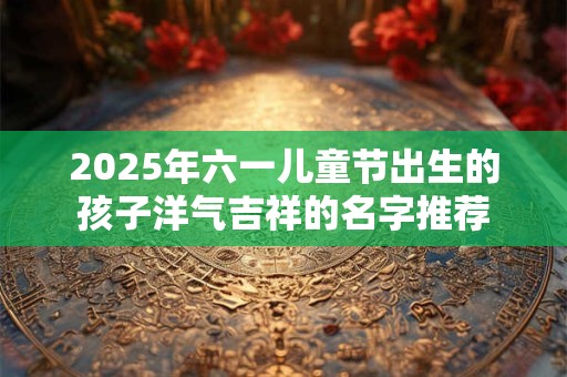2025年六一儿童节出生的孩子洋气吉祥的名字推荐