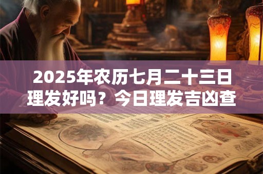 2025年农历七月二十三日理发好吗？今日理发吉凶查询