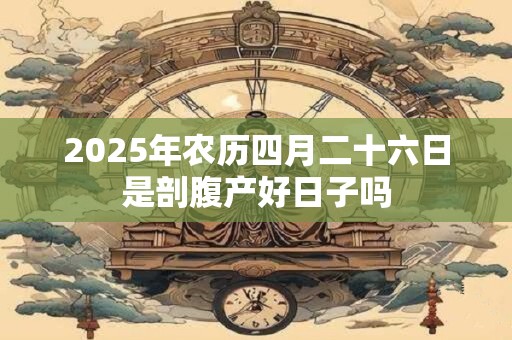 2025年农历四月二十六日是剖腹产好日子吗