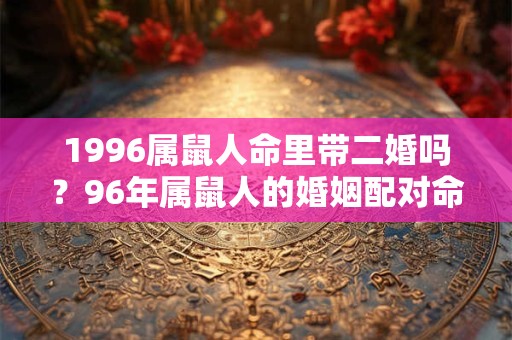 1996属鼠人命里带二婚吗?96年属鼠人的婚姻配对命运 1996属鼠人命里带二婚吗?96年属鼠人的婚姻配对命运
