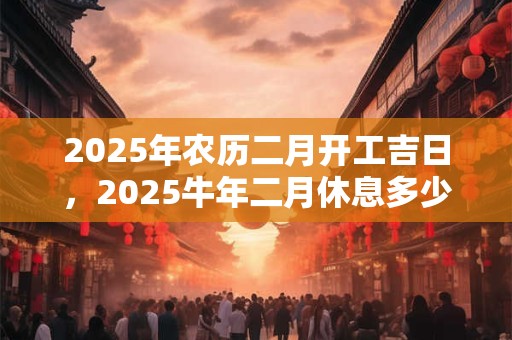 2025年农历二月开工吉日，2025牛年二月休息多少天？