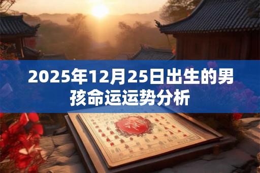 2026年12月25日出生的男孩命运运势分析