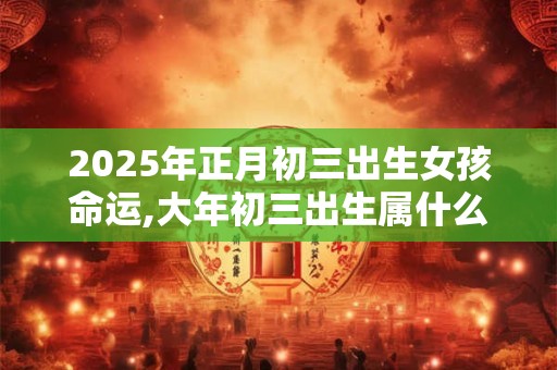2025年正月初三出生女孩命运,大年初三出生属什么