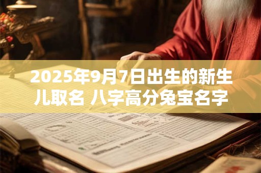 2025年9月7日出生的新生儿取名 八字高分兔宝名字