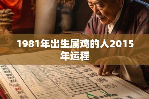 1981年出生属鸡的人2015年运程