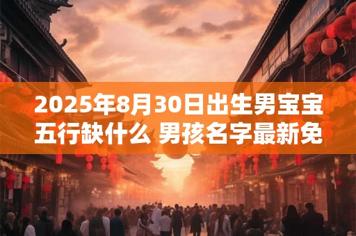 2025年8月30日出生男宝宝五行缺什么 男孩名字最新免费版