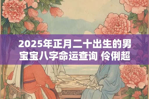2025年正月二十出生的男宝宝八字命运查询 伶俐超群富有内涵