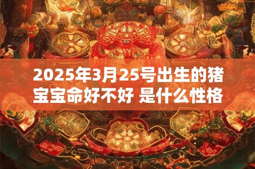 2026年3月25号出生的猪宝宝命好不好 是什么性格