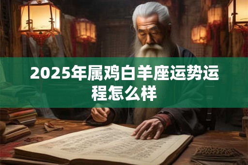 2025年属鸡白羊座运势运程怎么样