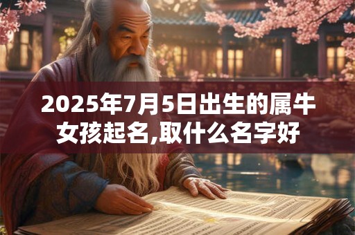 2025年7月5日出生的属牛女孩起名,取什么名字好