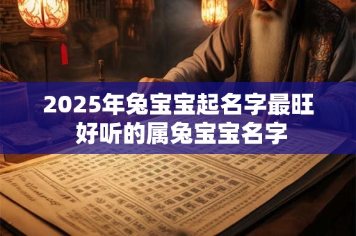 2025年兔宝宝起名字最旺 好听的属兔宝宝名字