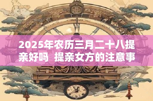 2025年农历三月二十八提亲好吗  提亲女方的注意事项