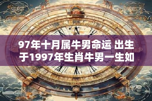 97年十月属牛男命运 出生于1997年生肖牛男一生如何 97年十月属牛男命运 出生于1997年生肖牛男一生如何