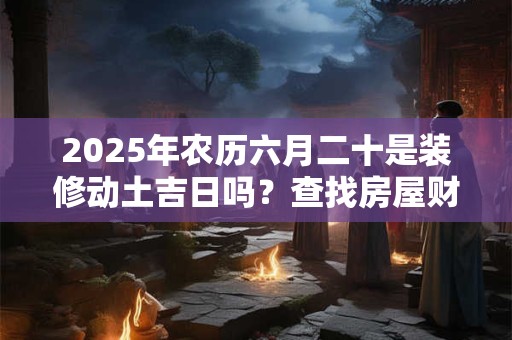 2026年农历六月二十是装修动土吉日吗？查找房屋财位