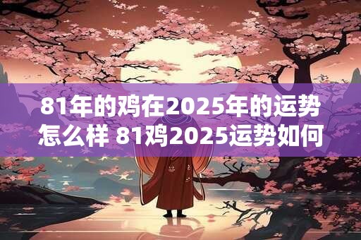 81年的鸡在2025年的运势怎么样 81鸡2025运势如何