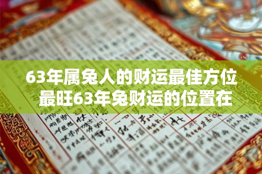 63年属兔人的财运最佳方位 最旺63年兔财运的位置在哪 63年属兔人的财运最佳方位 最旺63年兔财运的位置在哪