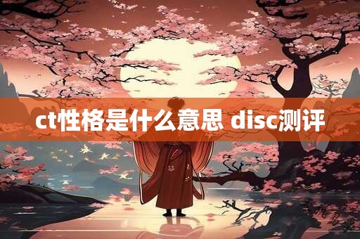 ct性格是什么意思 disc测评