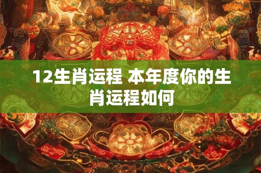 12生肖运程 本年度你的生肖运程如何