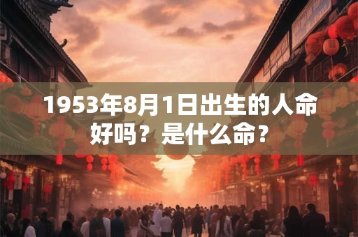 1953年8月1日出生的人命好吗？是什么命？