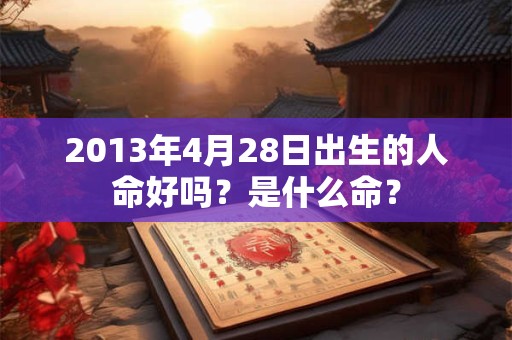 2013年4月28日出生的人命好吗？是什么命？