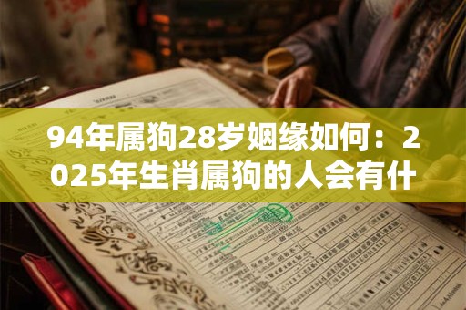 94年属狗28岁姻缘如何:2025年生肖属狗的人会有什么变化 94年属狗28岁姻缘如何:2025年生肖属狗的人会有什么变化