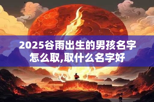 2025谷雨出生的男孩名字怎么取,取什么名字好