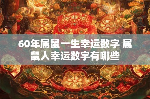60年属鼠一生幸运数字 属鼠人幸运数字有哪些