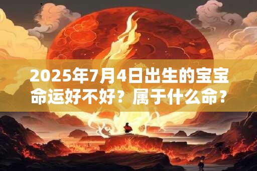 2025年7月4日出生的宝宝命运好不好？属于什么命？