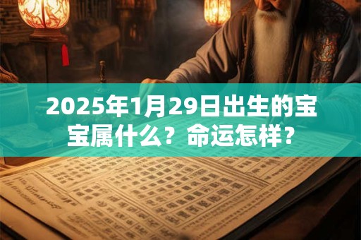 2026年1月29日出生的宝宝属什么？命运怎样？