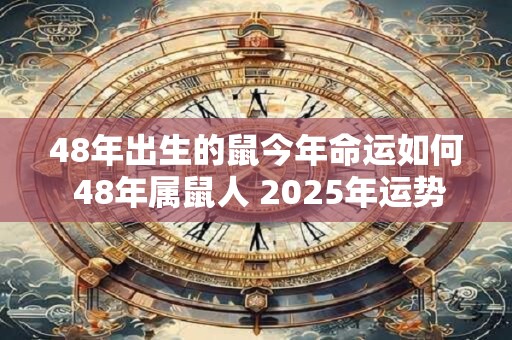 48年出生的鼠今年命运如何 48年属鼠人 2025年运势
