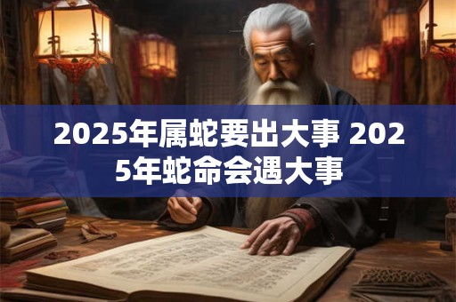 2025年属蛇要出大事 2025年蛇命会遇大事