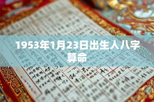 1953年1月23日出生人八字算命 1953年1月23日出生人八字算命