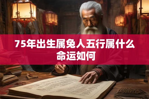 75年出生属兔人五行属什么 命运如何