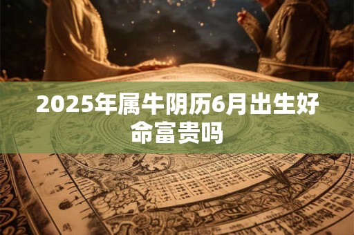 2025年属牛阴历6月出生好命富贵吗