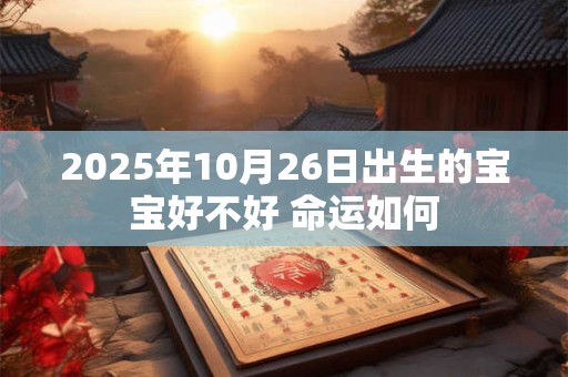 2025年10月26日出生的宝宝好不好 命运如何