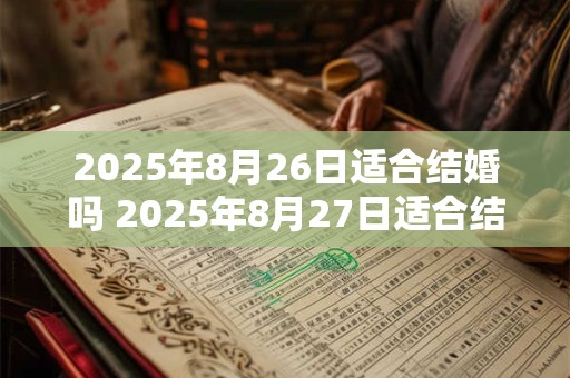 2025年8月26日适合结婚吗 2025年8月27日适合结婚吗