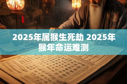 2025年属猴生死劫 2025年猴年命运难测