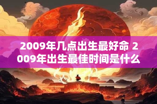 2009年几点出生最好命 2009年出生最佳时间是什么时候