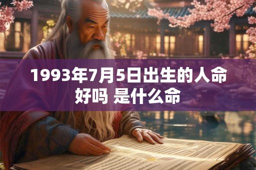 1993年7月5日出生的人命好吗 是什么命