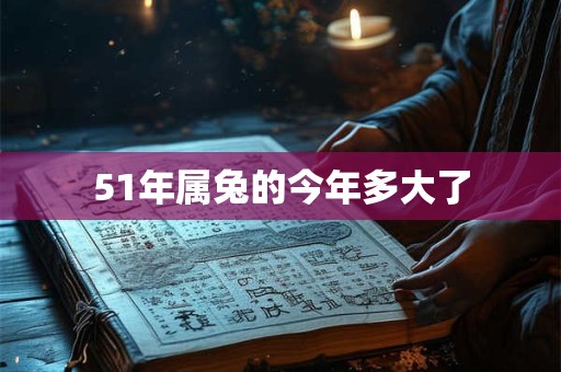 51年属兔的今年多大了