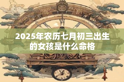 2025年农历七月初三出生的女孩是什么命格 2025年农历七月初三出生的女孩是什么命格