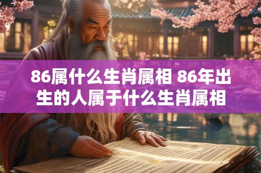 86属什么生肖属相 86年出生的人属于什么生肖属相