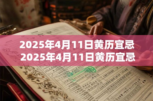 2025年4月11日黄历宜忌 2025年4月11日黄历宜忌有什么推荐或不推荐