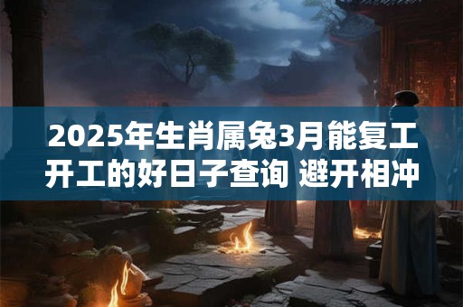 2025年生肖属兔3月能复工开工的好日子查询 避开相冲生肖