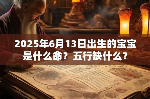 2025年6月13日出生的宝宝是什么命？五行缺什么？