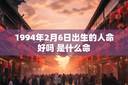 1994年2月6日出生的人命好吗 是什么命