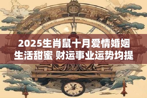 2025生肖鼠十月爱情婚姻生活甜蜜 财运事业运势均提升