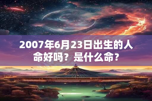 2007年6月23日出生的人命好吗？是什么命？