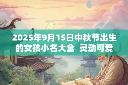 2025年9月15日中秋节出生的女孩小名大全  灵动可爱